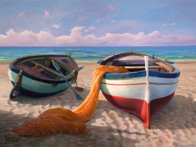 Adriano Galasso – Barche sulla spiaggia