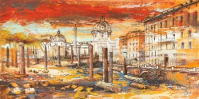 Luigi Florio – Tramonto su Roma