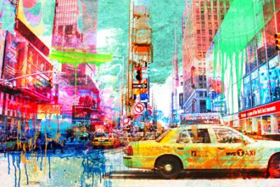 Eric Chestier – Taxis in Times Square 2.0