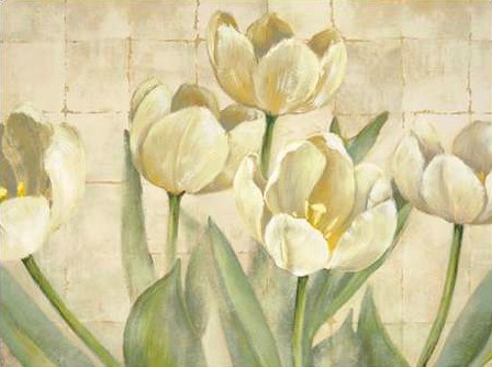 Mckee Lauren - White Tulips on Ivory