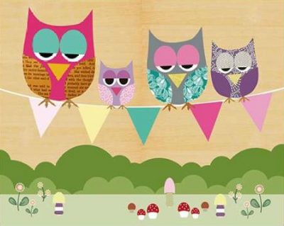 Schoen Claudia - Flag Banner Owls