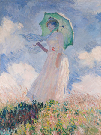 Claude Monet - Woman with Parasol (Left)