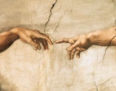 Michelangelo Buonarroti - La creazione di Adamo I (detail)