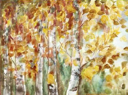 Tre Sorelle Studios - Watercolor Fall Aspens