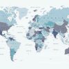 Urban Epiphany - World Map Blue 1