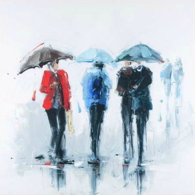 Atelier B Art Studio – Three people and their umbrella