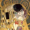 Gustav Klimt - The Kiss detail (Grey variation)