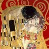 Gustav Klimt - The Kiss detail (Red variation)
