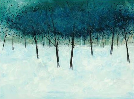Roy Stuart - Blue Trees on White