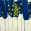 Atelier B Art Studio - Abstract blue and yellow flowers