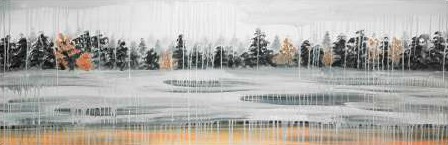Atelier B Art Studio - Fall Rainy Day Landscape with Trees