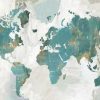 Collabera Pamela - Teal World Map
