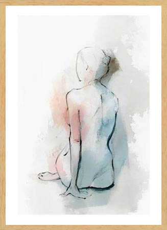 Poster με κορνίζα Z Isabelle – Pastel Woman II
