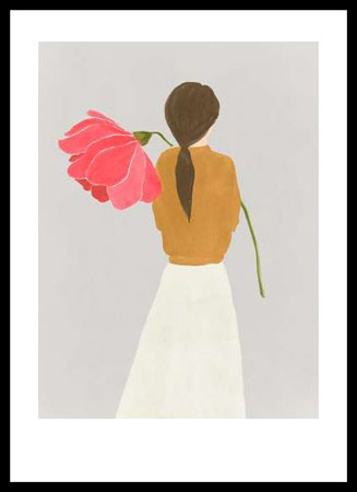 Poster με κορνίζα Lily K – Flower Woman I