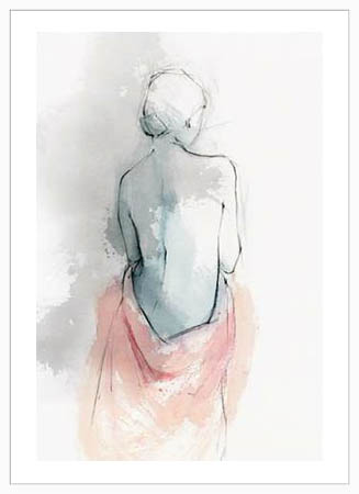 Poster με κορνίζα Z Isabelle – Pastel Woman I