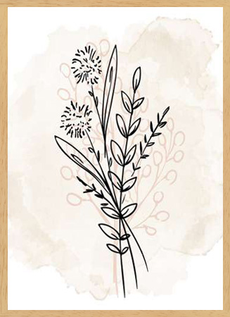 Poster με κορνίζα Allen Kimberly – Floral Sketch 1