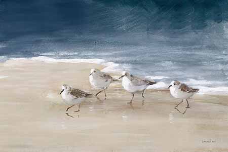 Nai Danhui - Shorebirds on Sand I Blue