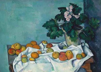 Paul Cézanne – Still Life with Apples and a Pot of Primroses